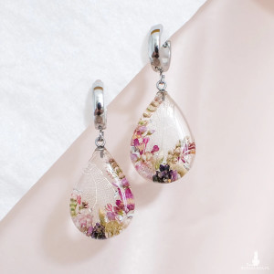 Kolczyki z kompozycją kwiatową