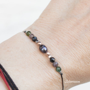 Bransoletka Turmaliny i Perła