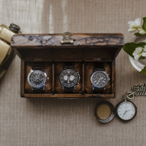 Pudełko na zegarki, bransoletki i łańcuszki, Drewniane na zegarki, bransoletki i łańcuszki
