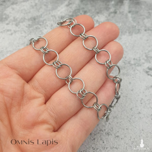 Bransoletka-łańcuch - agat brązowy