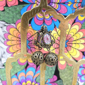 6728 długie kolczyki w stylu vintage;