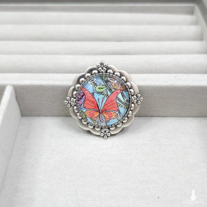 6730 kolorowa broszka; motyl