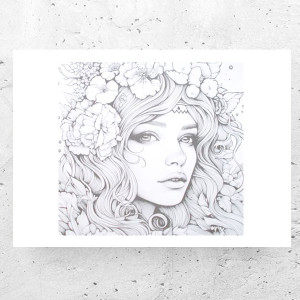 boho plakat A4, czarno biały plakat z dziewczyną, kobieta plakat, dziewczyna plakat, skandynawskie plakaty do domu, nowoczesne plakaty na ścianę, małe plakaty, boho posters A4, ładne plakaty