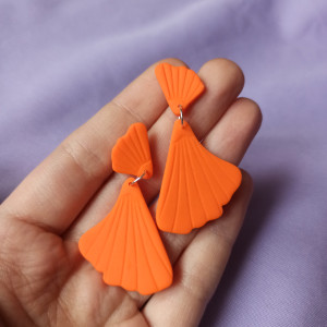 Kolczyki z gliny polimerowej miłorząb japoński