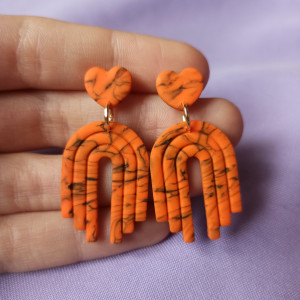 Kolczyki z gliny polimerowej łuk