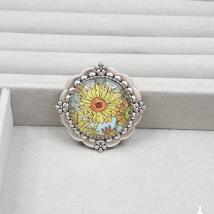 6732 kolorowa broszka; słonecznik