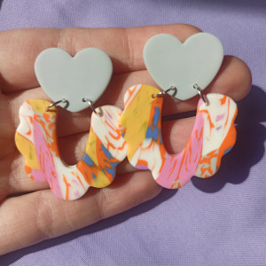 Kolczyki z gliny polimerowej miks wzorów