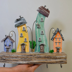 Drewniany wieszak na klucze