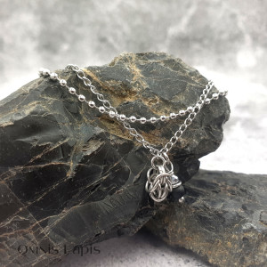 Bransoletka chainmaille - matowy onyks i hematyt