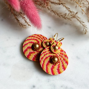 Kolczyki sutasz Swirl - żółte