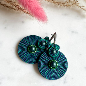 Kolczyki sutasz Swirl - granatowe