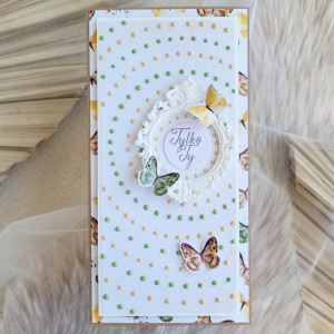 Uniwersalna minimalistyczna kartka z motylami "Tylko Ty"