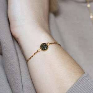 Bransoletka - piryt w żywicy