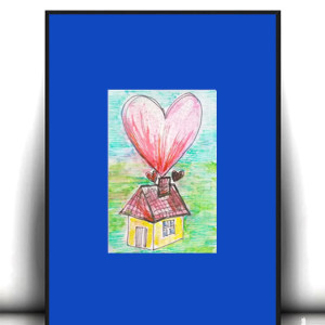 domek plakat A4, bajkowy plakat z domkiem, domek obrazek 21x30, obrazek z domkiem, serduszko plakat 21x30, plakat z serduszkiem, plakaty do małych ramek, serduszko obrazek, posters A4