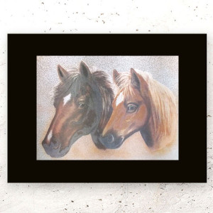 retro plakat A4, konie plakat 21x30, konie obrazek A4, laserowy obraz z końmi, koniki plakat, koniki obrazek 21x30, zwierzęta plakaty do domu
