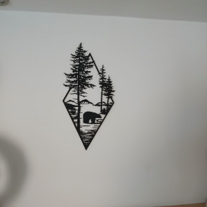 Dekoracja na ścianę wycinana laserowo