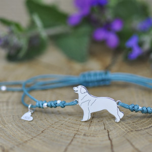 Hovawart - bransoletka z psem, srebro 925