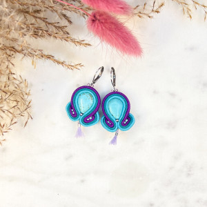 FREEDOM MINI - MAŁE KOLCZYKI SUTASZ - TURKUSOWE