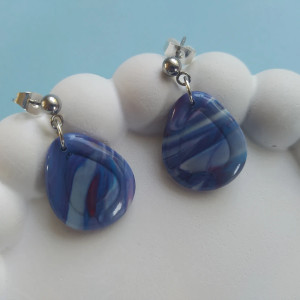 "Antare II"- kolczyki z gliny polimerowej.