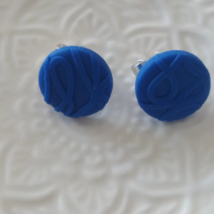 "Dropsy" no.2 - kolczyki (sztyfty) z gliny polimerowej.