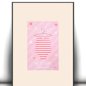 boho plakat A4, pastelowy plakat dla dziewczynki, małe plakaty, obrazek do pokoju dziewczynki, fajne plakaty do domu, nowoczesne plakaty, dziewczynka plakat, welcome little girl poster