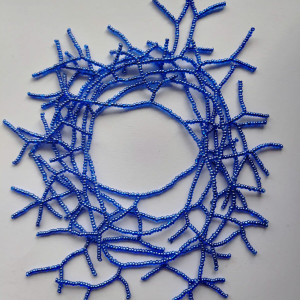 Naszyjnik Długi Atramentowe Gałązki Koralikowe nasz25.55