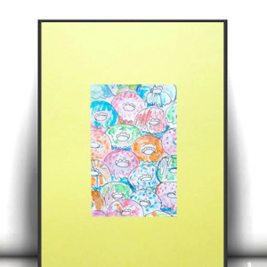 mały obrazek z ciastkami, żółty plakat A4, donuts poster A4, donuty plakat do kuchni, plakaty do małych ramek, małe plakaty na ścianę, plakat z ciasteczkami, słodycze plakat, boho posters a4