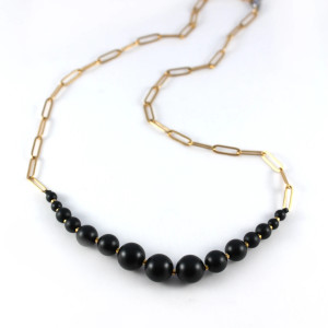 Naszyjnik z czarnego onyksu