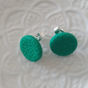 "Dropsy" no.3 - kolczyki (sztyfty) z gliny polimerowej.