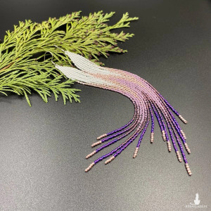 Kolczyki do ramion - biały, lawendowy fioletowy różowy #942