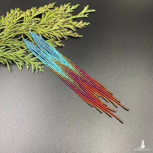 Kolczyki do ramion - niebieski, turkusowy, złoty, róż, pomarańczowy #944