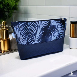 Kosmetyczka damska etui do torebki wodoodporna duża kosmetyczka organizer srebrne pióra