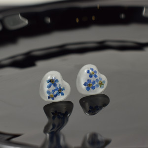 Kolczyki sztyfty z niezapominajkami