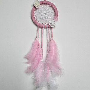 Łapacz snów różowo-biały