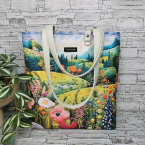 Torebka damska shopper bag torebka na ramię zamykana - pejzaż 3