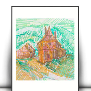 pejzaż plakat na ścianę, retro plakat A4, rustykalny obrazek 21x30, krajobraz plakat, mały plakat z pejzażem, rustykalne dekoracje do domu, plakaty do małych ramek, vintage posters a4