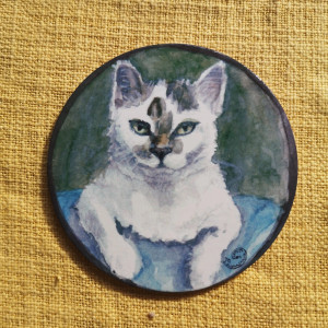 Podkładka pod kubek - Stanisława II (na niebieskiej poduszce)