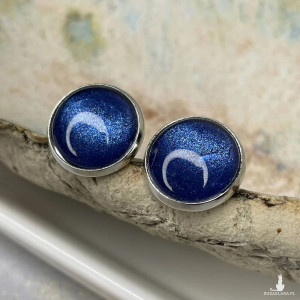 Kolczyki sztyfty w odcieniu perłowego szafiru e29/20