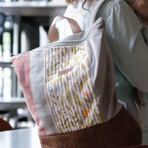 Plecak kurierski z suwakiem patchwork