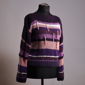 WRZOSOWE- damski sweter#sweter z alpaki#ręcznie zrobiony#zrobiony na drutach