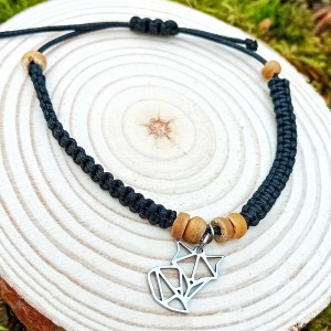 Makramowa bransoletka z ażurowym liskiem