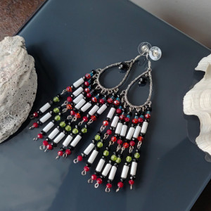 Kolczyki Indie Temple Boho Styl Orientalna Bizuteria2