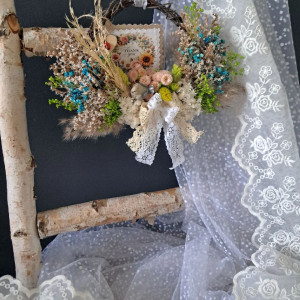 wianek w naturalnych suszonych roślin PROMOCJA