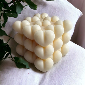 Świeca sojowa bubble serca prezent urodziny