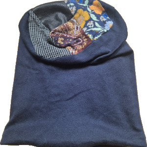 Czapka granatowa z patchworkiem Smerfetka