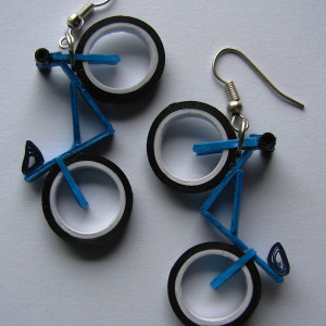 kolczyki ręcznie wykonane z papieru