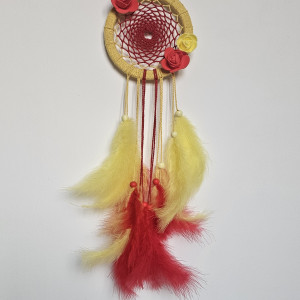 Łapacz snów żółto-czerwony