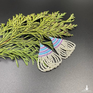 Kolczyki pętelki kremowe #963