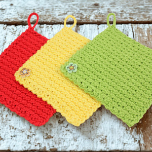 Łapki podkładki dekoracyjne Mini-kwiatuszki zestaw 3 sztuki