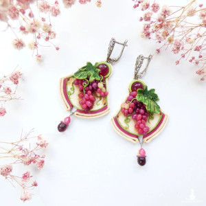 Kolczyki z winogronami